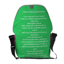 I NEED A HUG POEM  saddle bag Messenger Bags