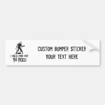 I Only Come Out To Feed Retro Zombie Bumper Stickers