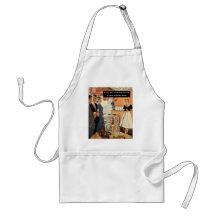 I only have a kitchen because...retro print apron