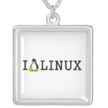 I Penguin Linux Personalized Necklace