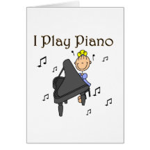 I Play Piano T-shirts and Gifts Greeting Card