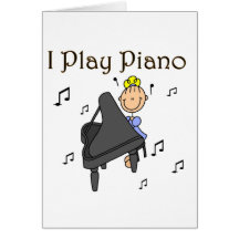 I Play Piano T-shirts and Gifts Greeting Card