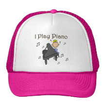 I Play Piano T-shirts and Gifts Mesh Hats