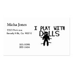 I Play With Dolls Voodoo Business Card