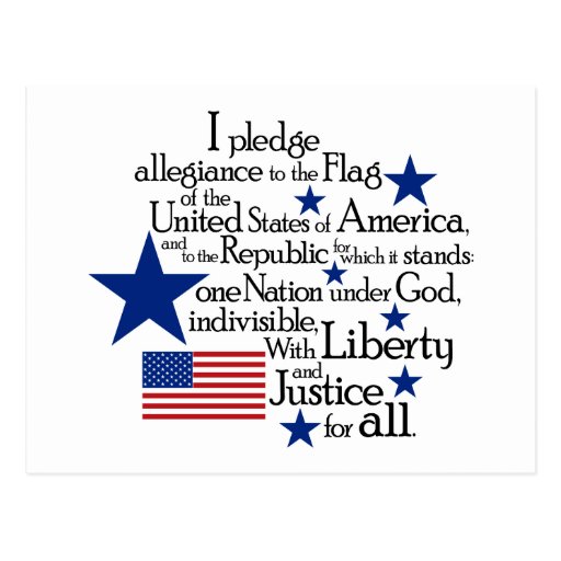 I pledge Allegiance to the flag of the United Postcards