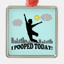 I Pooped Today Christmas Ornament
