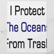 I Protect The Oceans From Trash Personalized Flyer