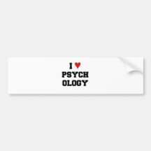 I ♥ PSYCHOLOGY BUMPER STICKER