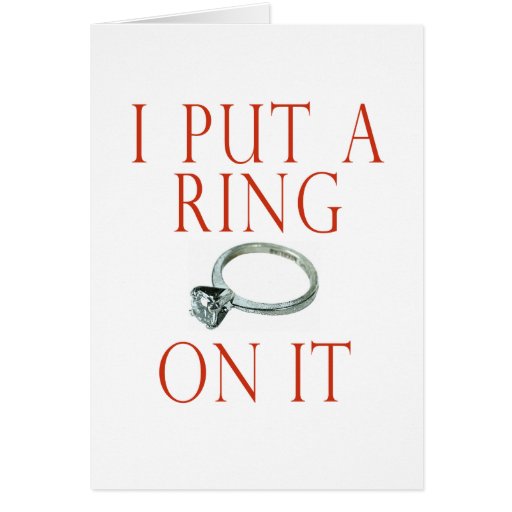 I Put a Ring on It Groom Engagement Cards