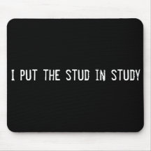 I put the stud in study mouse mats