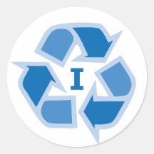 I Recycle - Blue 02 Round Sticker