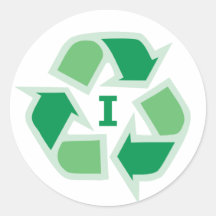 I Recycle - Green 02 Round Sticker