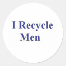 I RECYCLE MEN STICKERS
