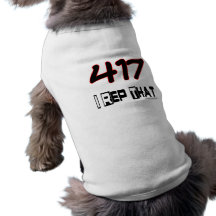 I Rep That 417 Area Code Dog T Shirt