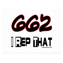 I Rep That 662 Area Code Post Cards