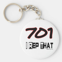 I Rep That 701 Area Code Key Chain