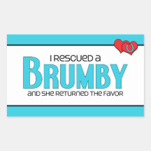 I Rescued a Brumby (Female Horse) Rectangle Sticker