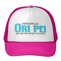 I Rescued an Ori Pei (Female) Dog Adoption Design hats