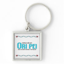 I Rescued an Ori Pei (Female) Dog Adoption Design keychains