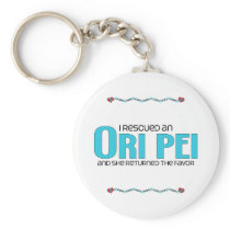 I Rescued an Ori Pei (Female) Dog Adoption Design keychains