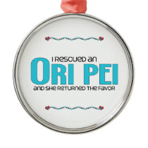 I Rescued an Ori Pei (Female) Dog Adoption Design ornaments