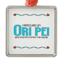 I Rescued an Ori Pei (Female) Dog Adoption Design ornaments