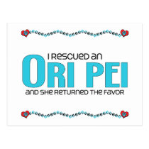 I Rescued an Ori Pei (Female) Dog Adoption Design postcards