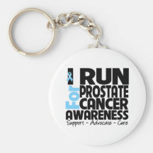 I Run For Prostate Cancer Awareness Key Chains