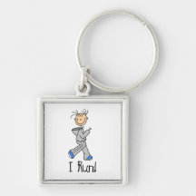 I Run T-shirts and Gifts Keychain