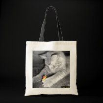 'I Said Don't Feed the Cat' Rubber Duck Tote Bag bags