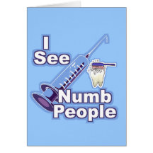 I See Numb People Greeting Card