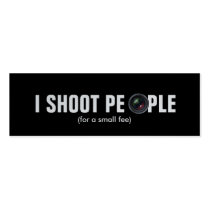I shoot people - Metallic Paper (photography) business cards