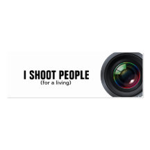 I shoot people - Professional Photographer Business Cards