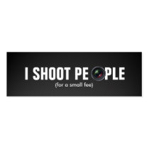 I shoot people - Professional Photographer business cards