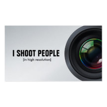 I shoot people - Professional Photographer Business Cards