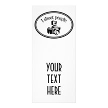 I Shoot People Retro Photographer's Camera B&W Personalised Rack Card