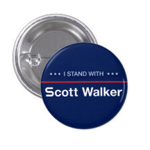 I Stand With Scott Walker Button