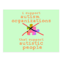 I Support Autism Organisations Postcards