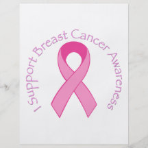 I Support Breast Cancer Awareness Custom Flyer