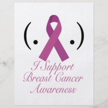 i support breast cancer awareness full color flyer