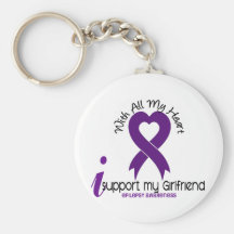 I Support My Girlfriend Epilepsy Key Chains