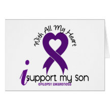I Support My Son Epilepsy Greeting Cards