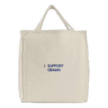 I SUPPORT OBAMA! CANVAS BAGS