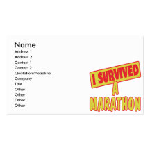 I SURVIVED A MARATHON BUSINESS CARD