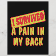 I SURVIVED A PAIN IN MY BACK FULL COLOUR FLYER