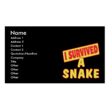 I SURVIVED A SNAKE BUSINESS CARDS