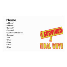 I SURVIVED A TIDAL WAVE BUSINESS CARDS