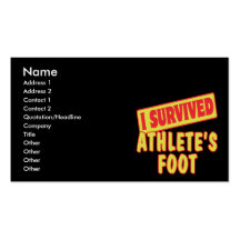 I SURVIVED ATHLETE'S FOOT BUSINESS CARD TEMPLATE