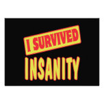I SURVIVED INSANITY PERSONALISED INVITATION