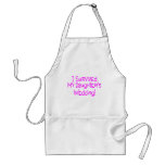I Survived My Daughters Wedding Pink Apron